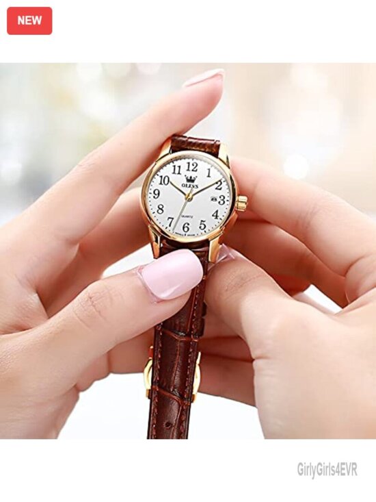 Elegant Chronograph Watch with Brown Leather Band main image 5